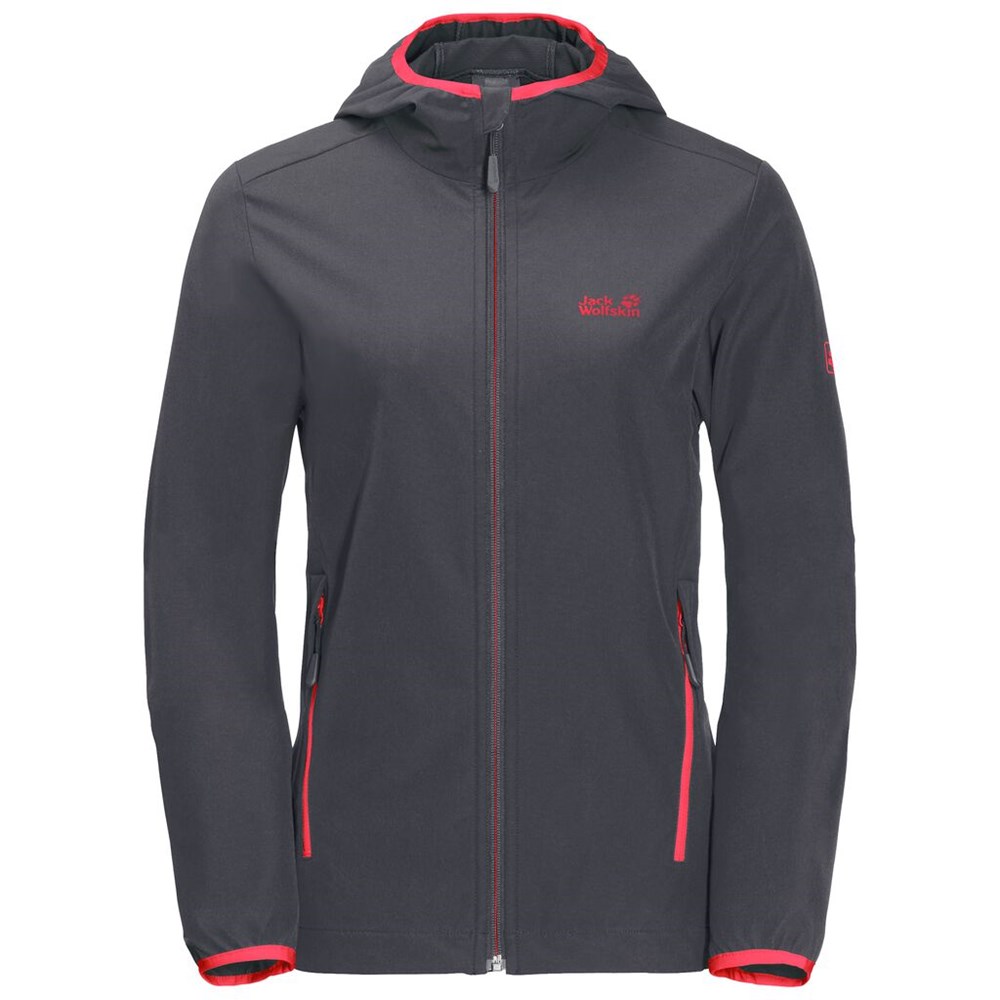 Chaqueta Softshell Jack Wolfskin Turbulence Mujer Anthracite | UA1423095