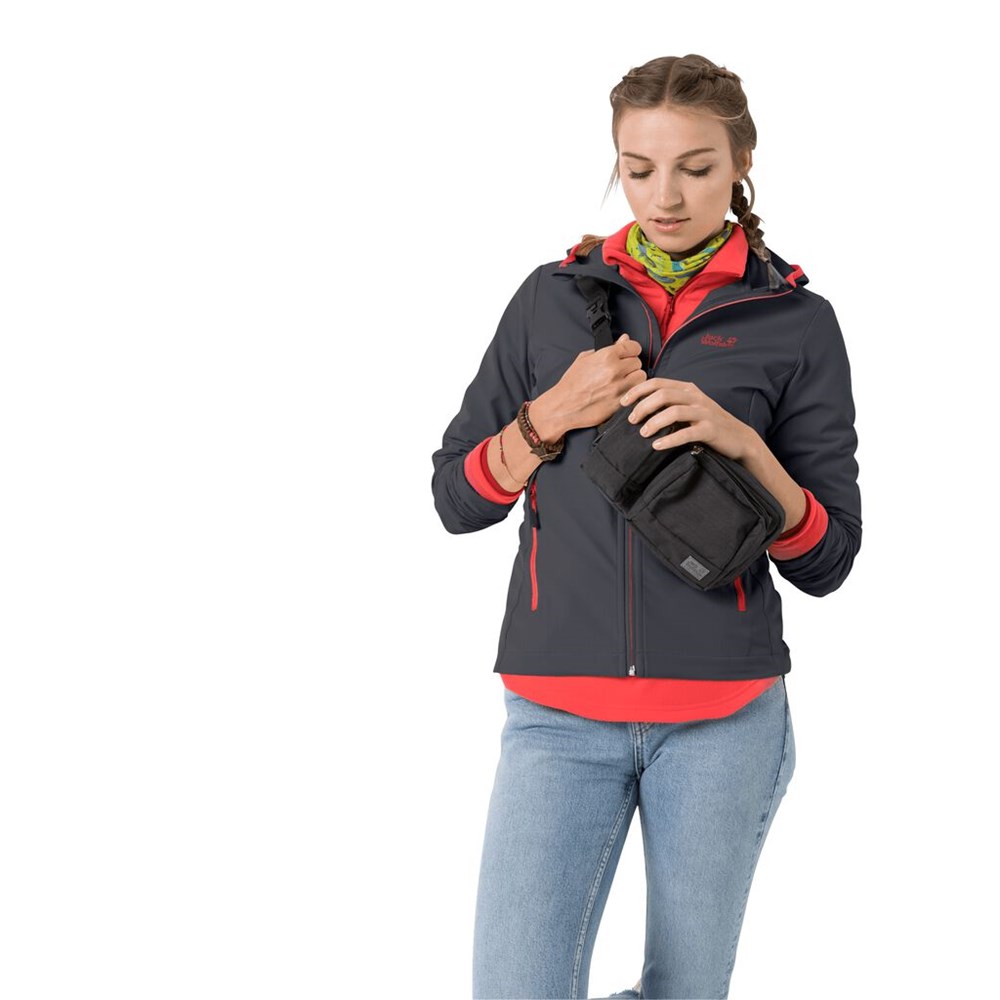 Chaqueta Softshell Jack Wolfskin Turbulence Mujer Anthracite | UA1423095