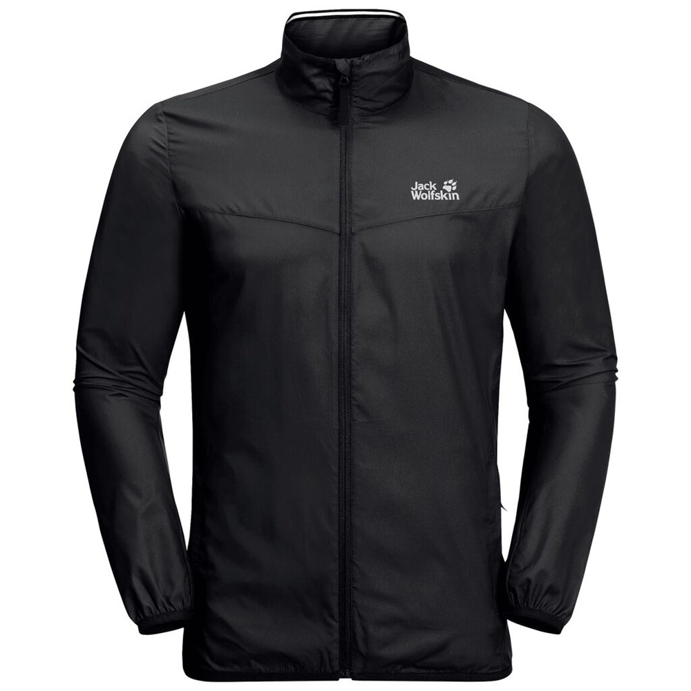 Chaqueta cortavientos Jack Wolfskin Jwp Wind Hombre Negros | WH5642731