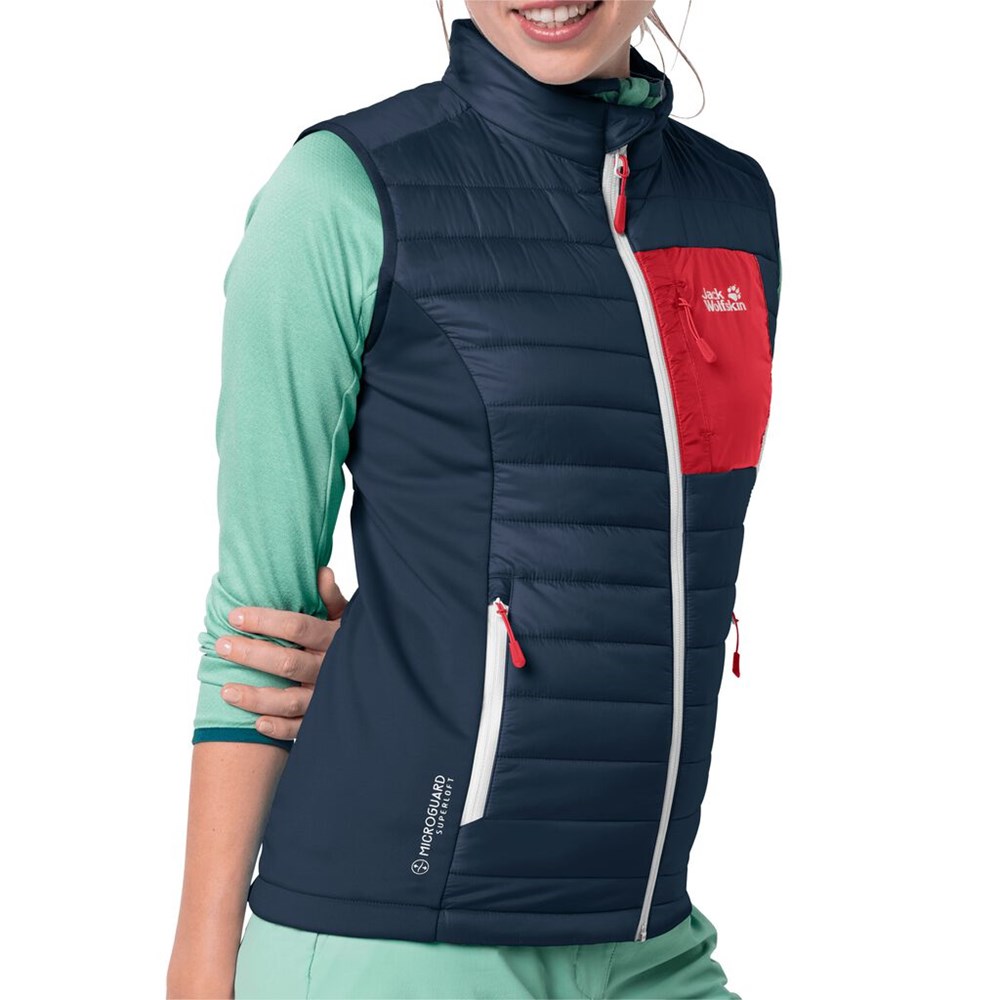 Chaqueta cortavientos Jack Wolfskin Routeburn Mujer Azules Oscuro | XP1687495