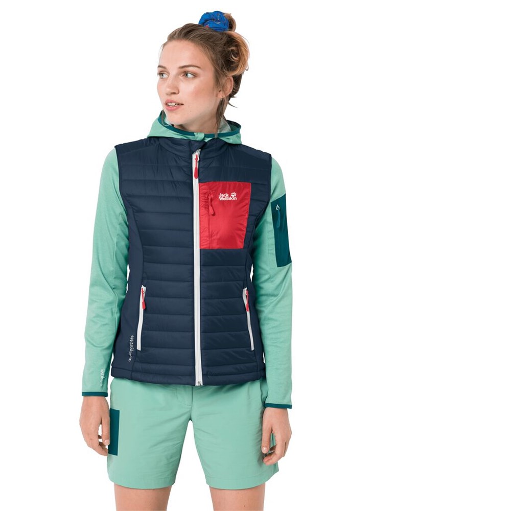 Chaqueta cortavientos Jack Wolfskin Routeburn Mujer Azules Oscuro | XP1687495