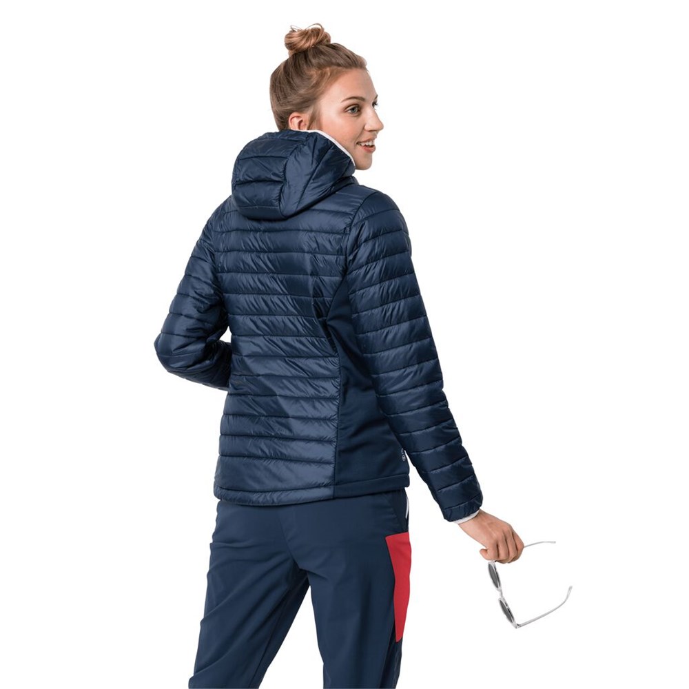 Chaqueta cortavientos Jack Wolfskin Routeburn Mujer Azules Oscuro | XI9872461