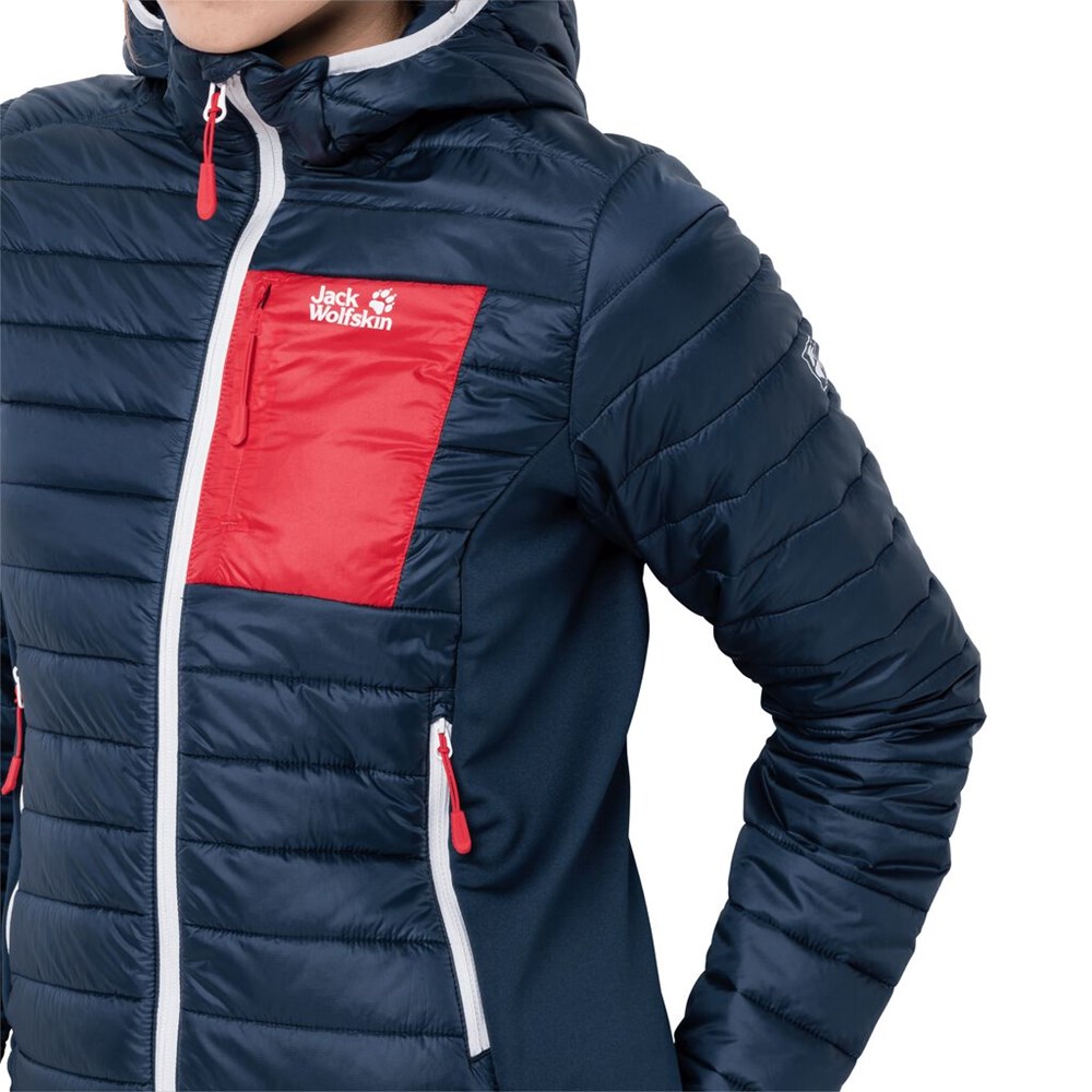 Chaqueta cortavientos Jack Wolfskin Routeburn Mujer Azules Oscuro | XI9872461