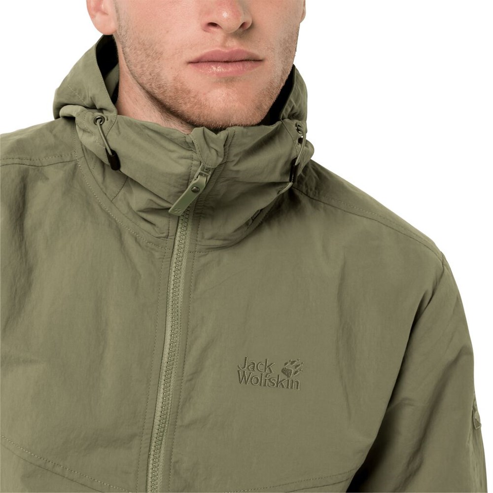 Chaqueta de otoño Jack Wolfskin Lakeside Hombre Kaki | JX7361458