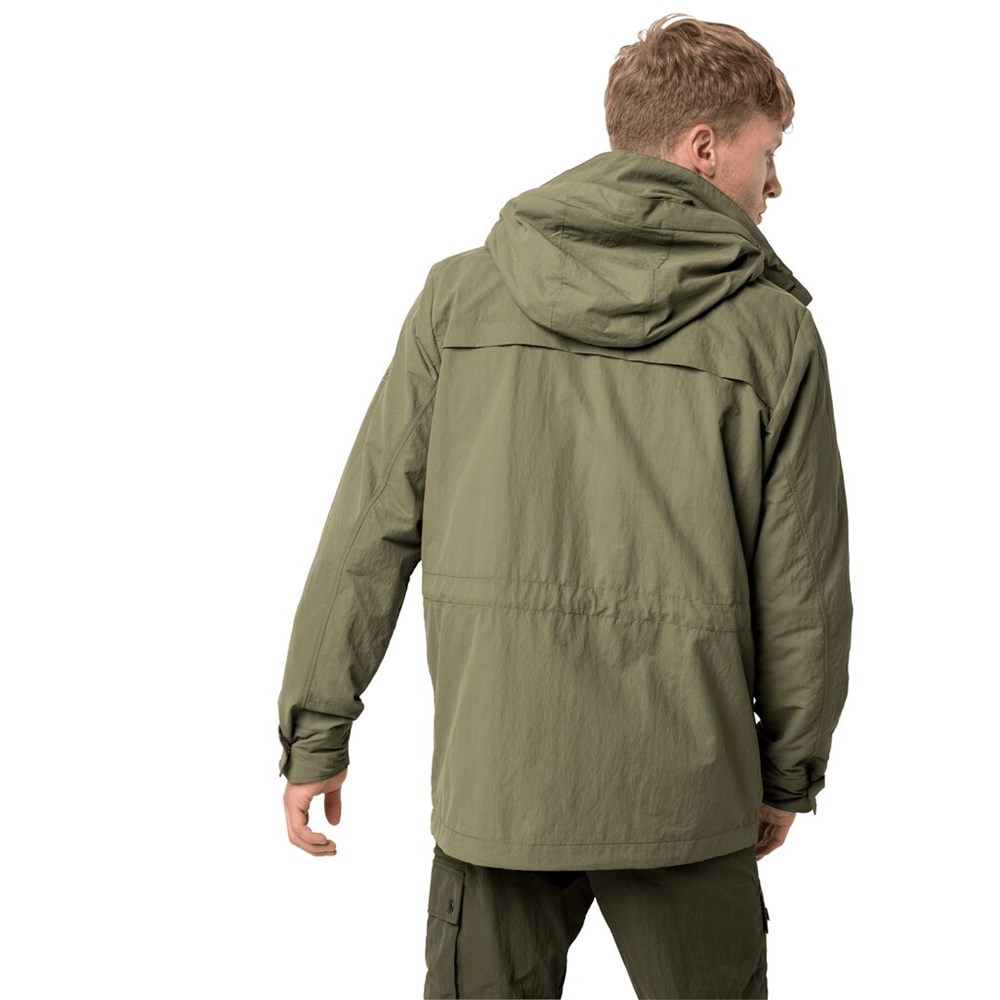 Chaqueta de otoño Jack Wolfskin Lakeside Safari Hombre Kaki | XK5476931