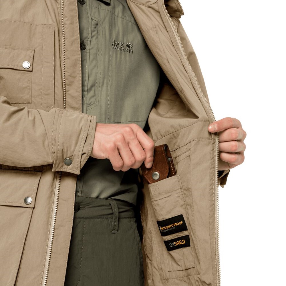 Chaqueta de otoño Jack Wolfskin Lakeside Safari Hombre Marrom | YB4651920