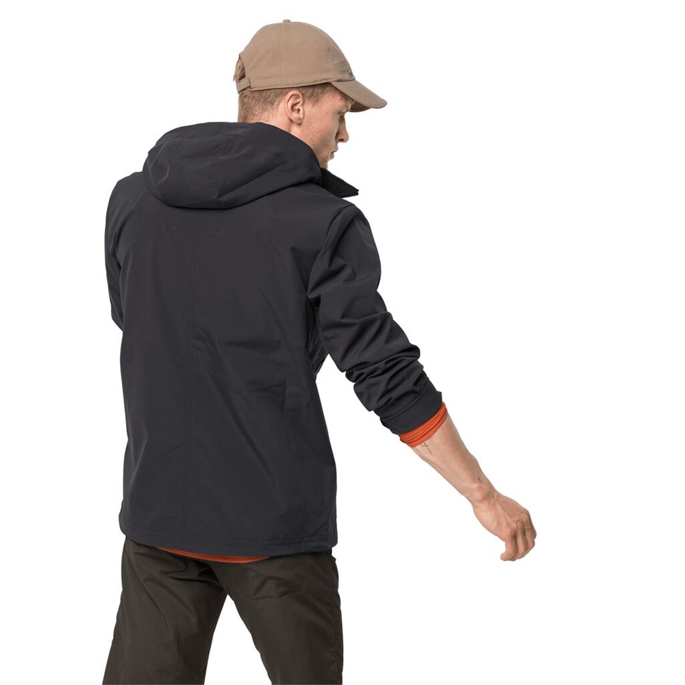 Chaqueta de otoño Jack Wolfskin Summer Storm Hombre Negros | QB8043716