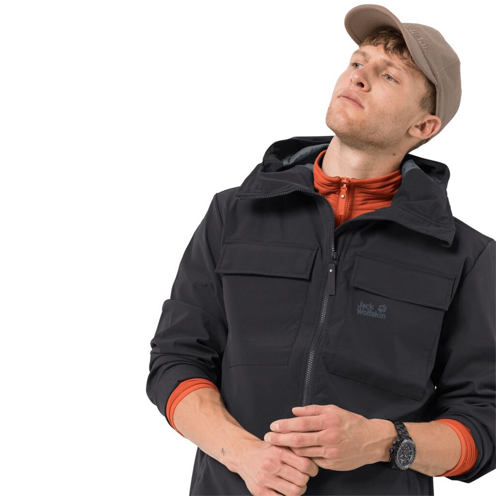 Chaqueta de otoño Jack Wolfskin Summer Storm Hombre Negros | QB8043716