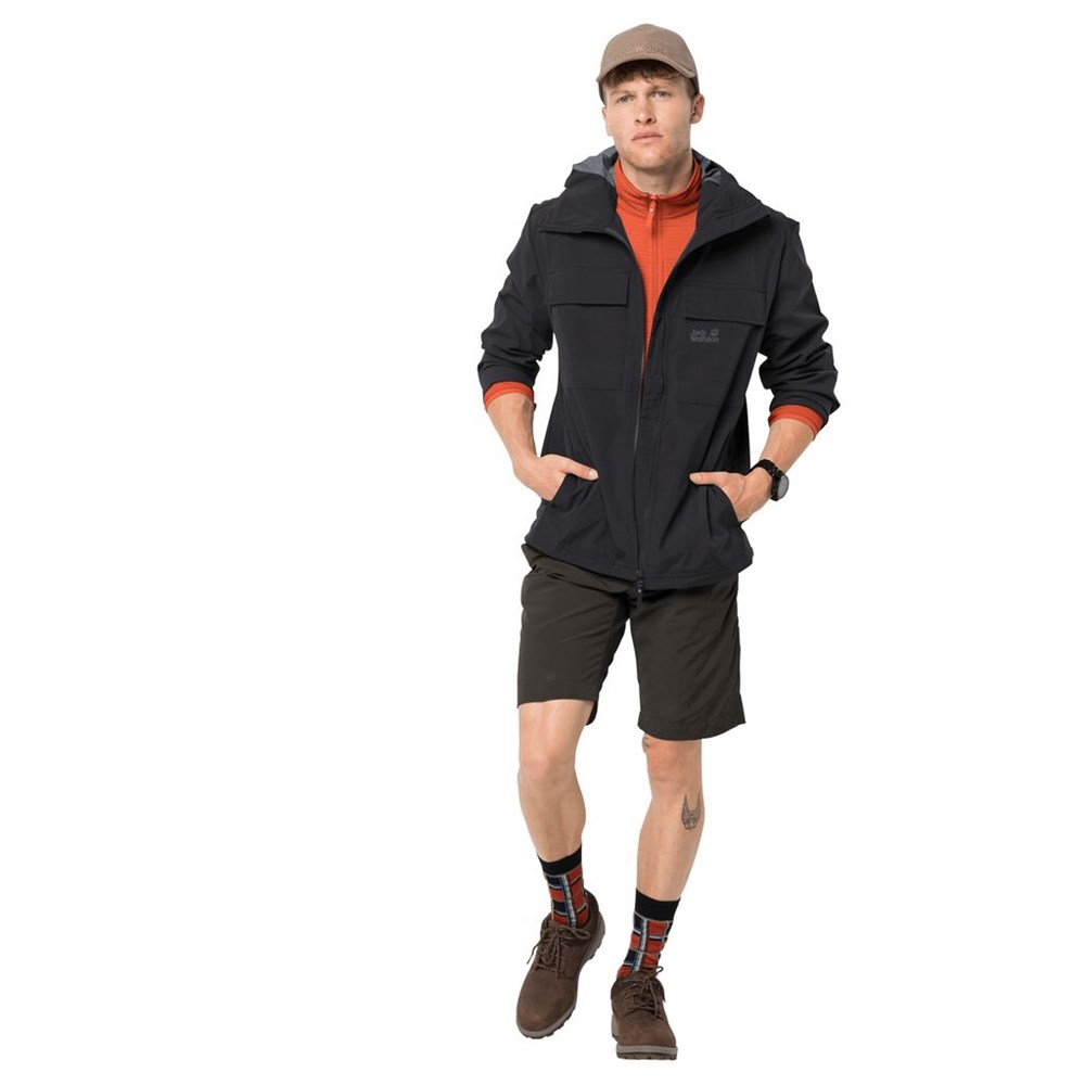 Chaqueta de otoño Jack Wolfskin Summer Storm Hombre Negros | QB8043716