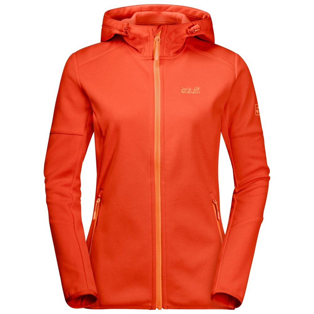 Chaqueta deportiva Jack Wolfskin Hydro Hooded Ii Mujer Rojos | JR5689214