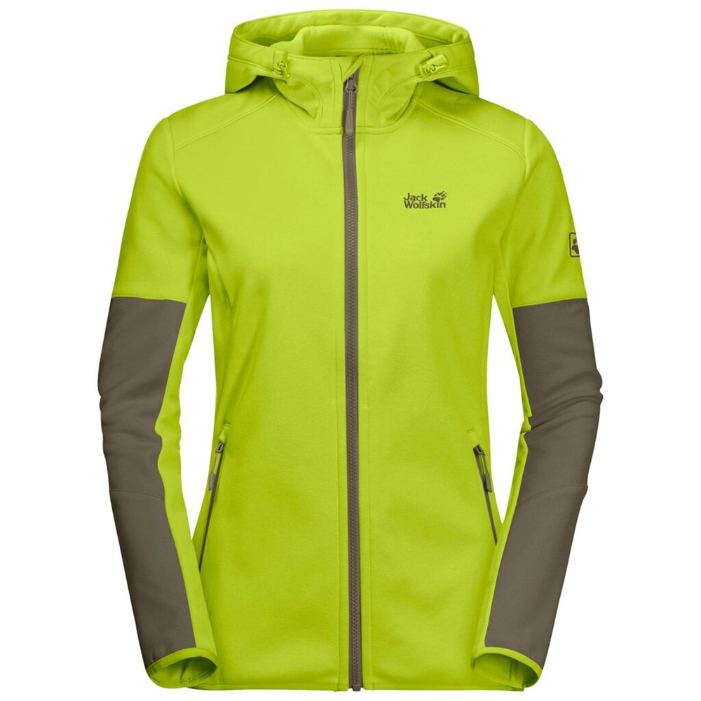 Chaqueta deportiva Jack Wolfskin Hydro Hooded Ii Mujer Verdes Claro | HU1475836