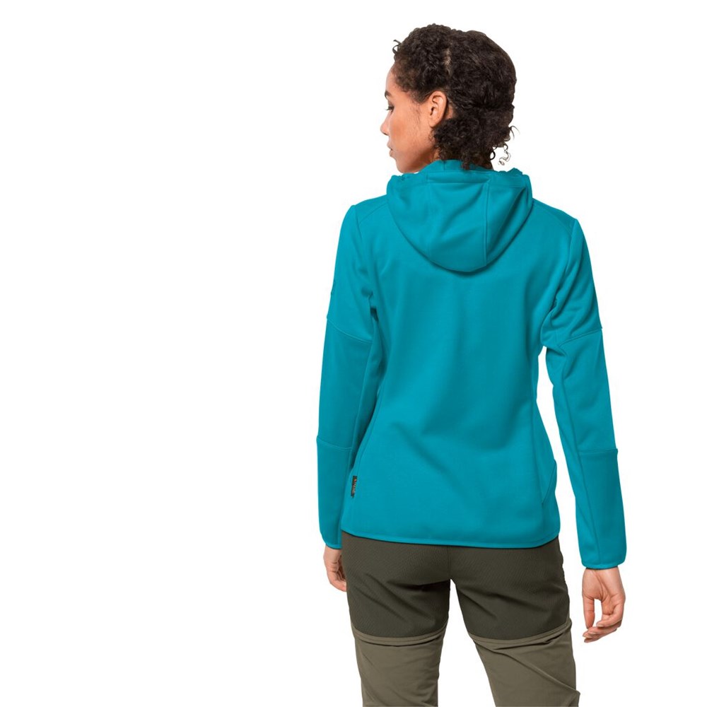 Chaqueta deportiva Jack Wolfskin Hydro Hooded Ii Mujer Azules Oscuro | GJ9210847