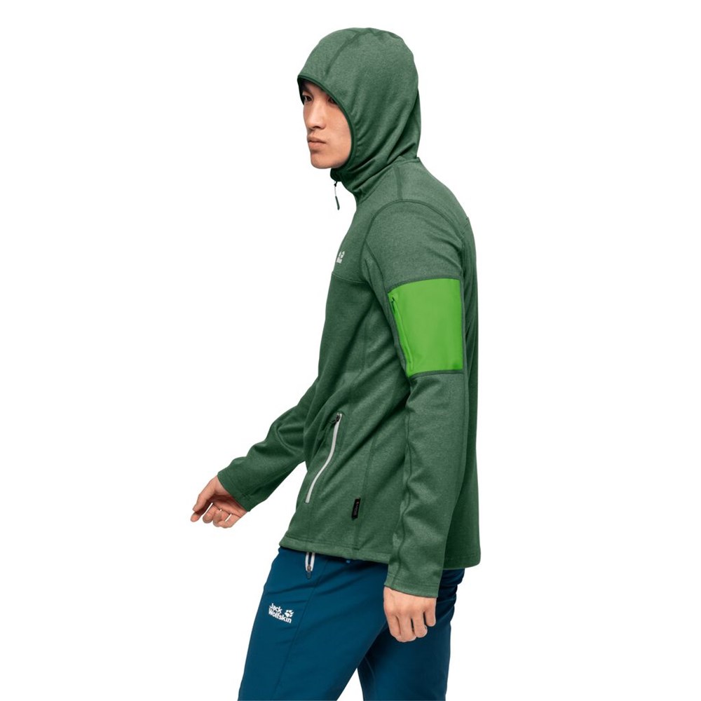 Chaqueta deportiva Jack Wolfskin Milford Hooded Hombre Verde Oliva | UO6489275