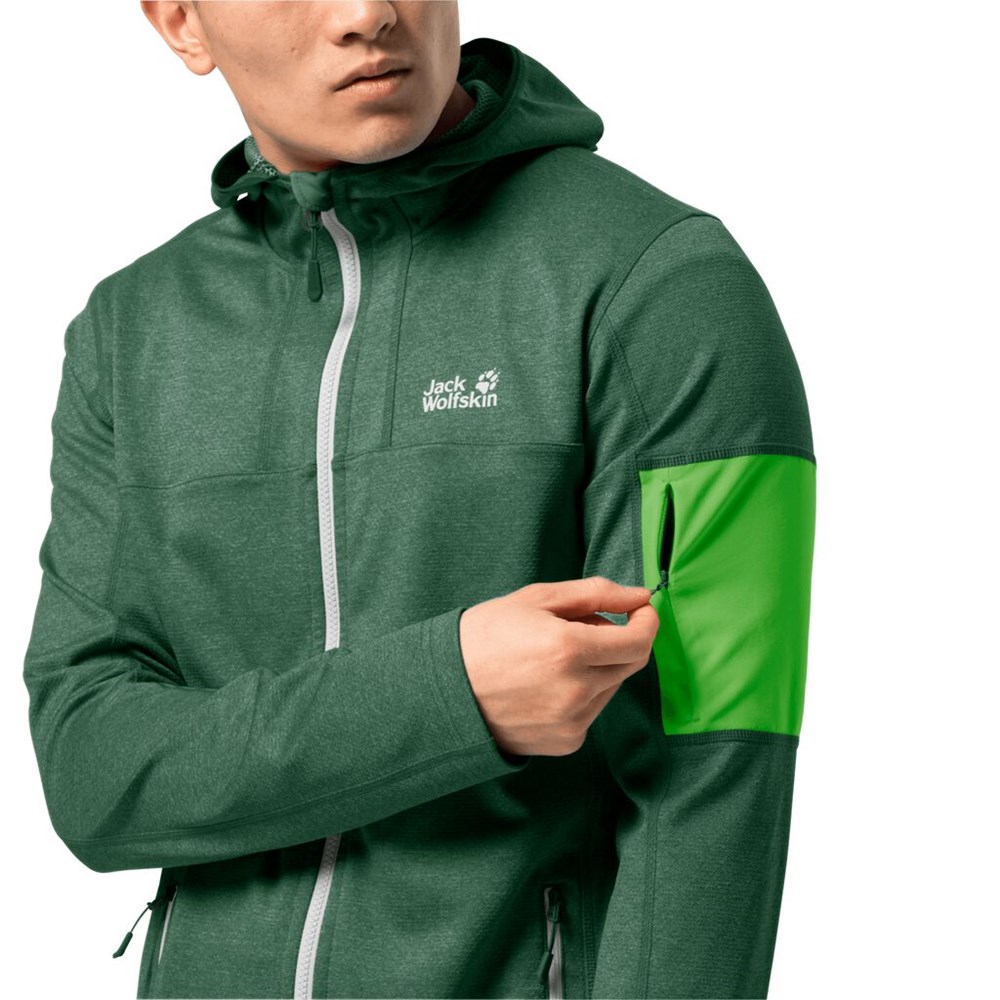 Chaqueta deportiva Jack Wolfskin Milford Hooded Hombre Verde Oliva | UO6489275