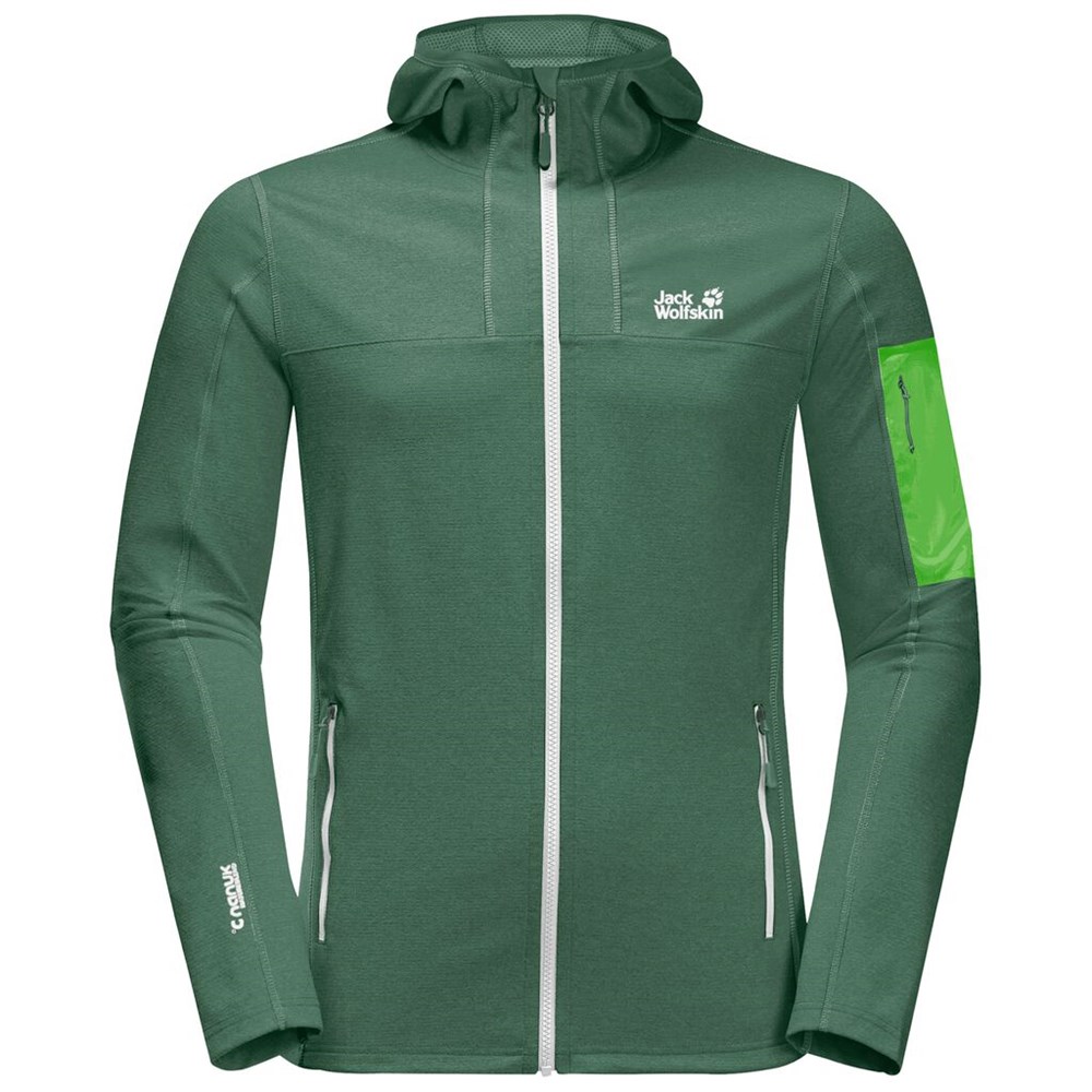 Chaqueta deportiva Jack Wolfskin Milford Hooded Hombre Verde Oliva | UO6489275