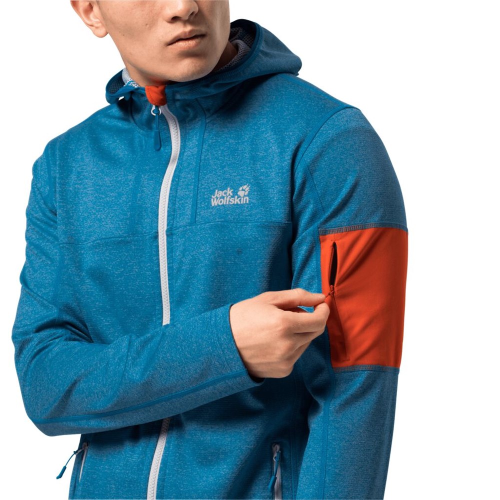 Chaqueta deportiva Jack Wolfskin Milford Hooded Hombre Azules | CU4670153