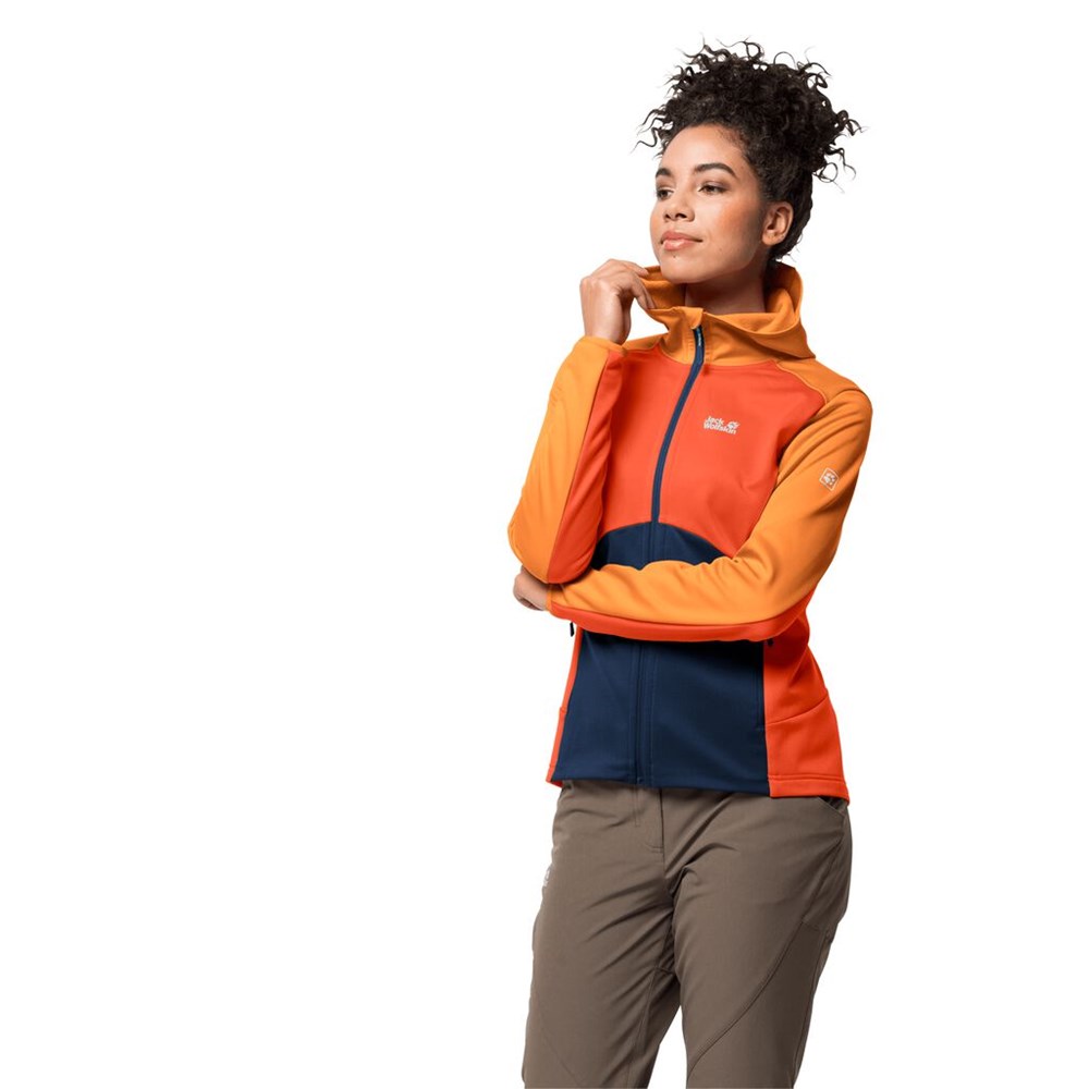 Chaqueta deportiva Jack Wolfskin Mount Isa Fleece Mujer Rojos | VK7831690