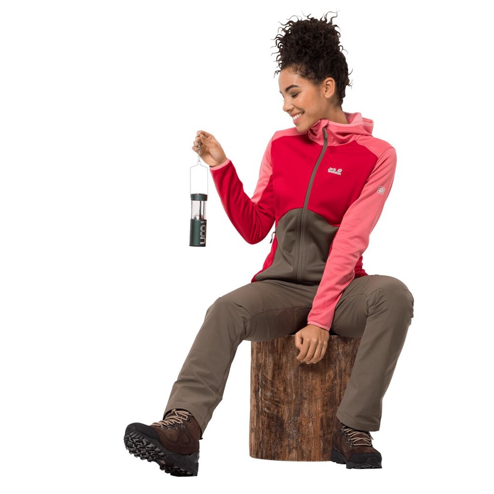 Chaqueta deportiva Jack Wolfskin Mount Isa Fleece Mujer Rojos | OV0193627