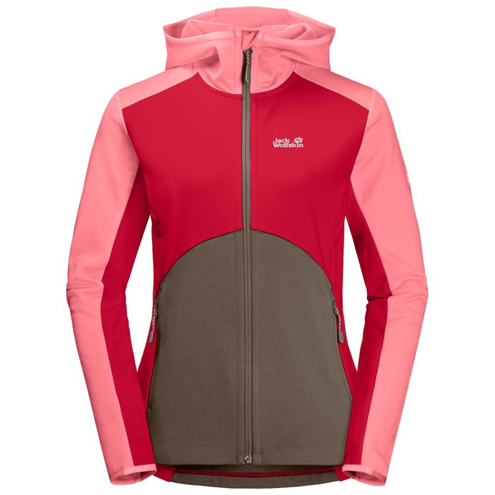 Chaqueta deportiva Jack Wolfskin Mount Isa Fleece Mujer Rojos | OV0193627