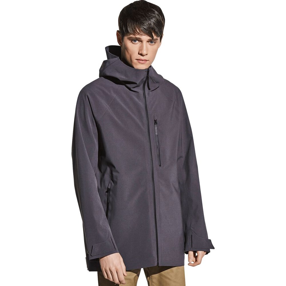 Chaqueta hardshell Jack Wolfskin Stormshell Hombre Negros | UJ8501746