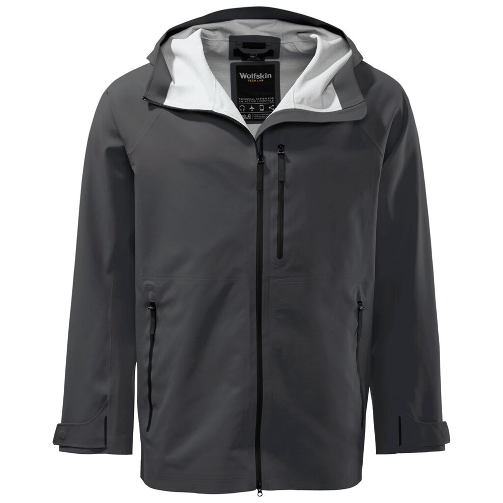 Chaqueta hardshell Jack Wolfskin Stormshell Hombre Negros | UJ8501746