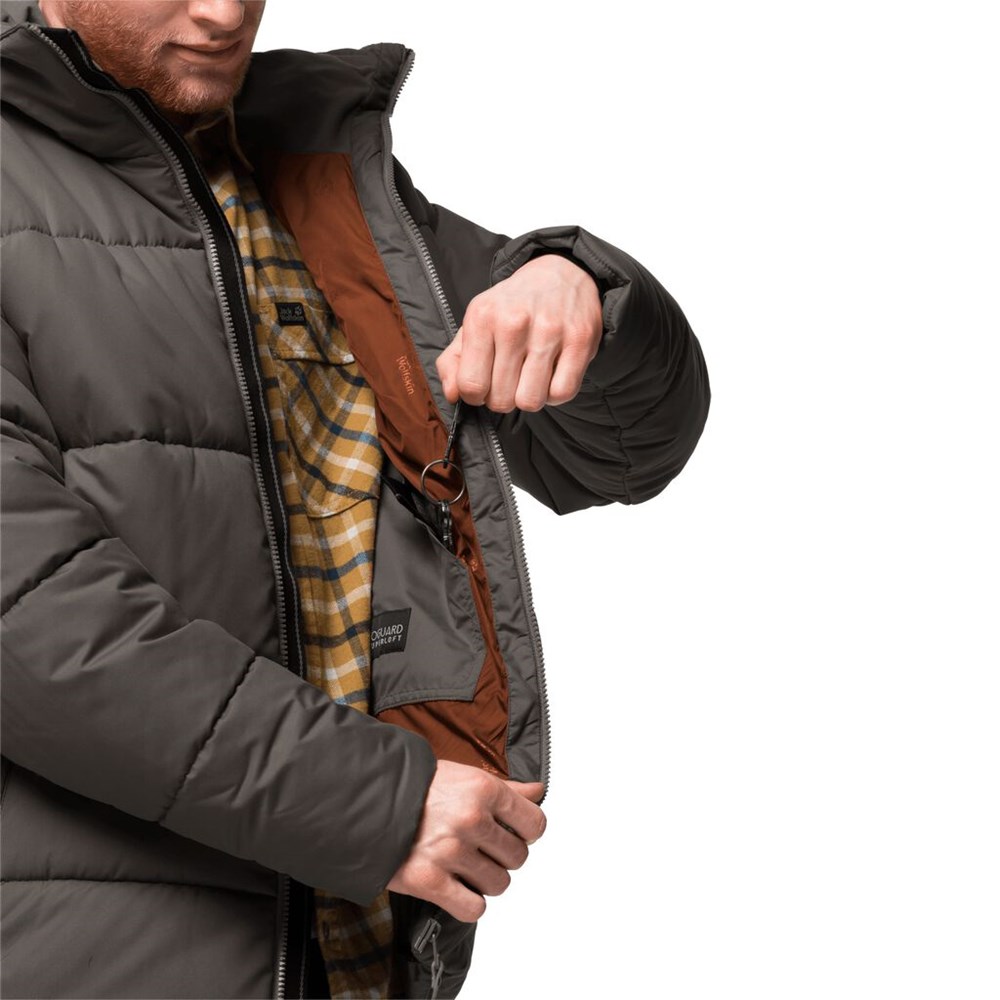 Chaquetas Aislantes Jack Wolfskin Kyoto Hombre Grises Marrom | JO5309846