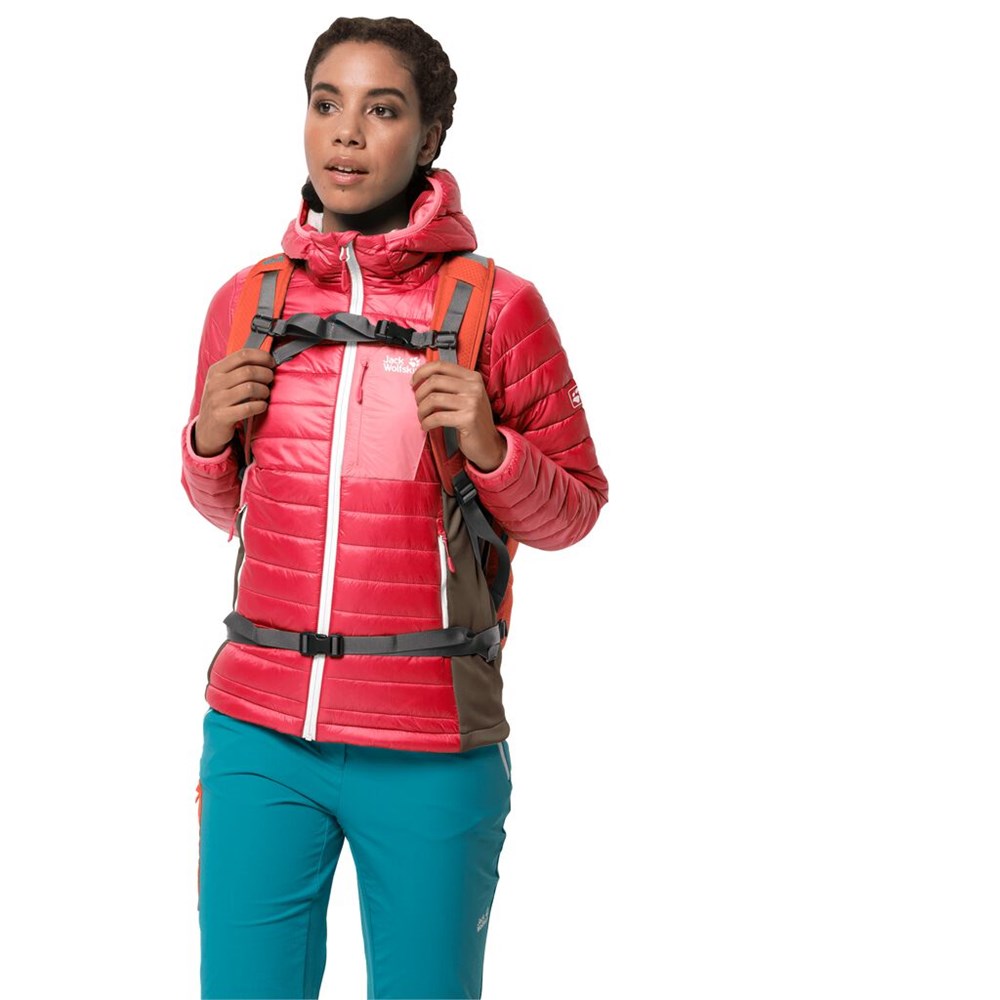 Chaquetas Aislantes Jack Wolfskin Routeburn Mujer Rojos | UE8015729