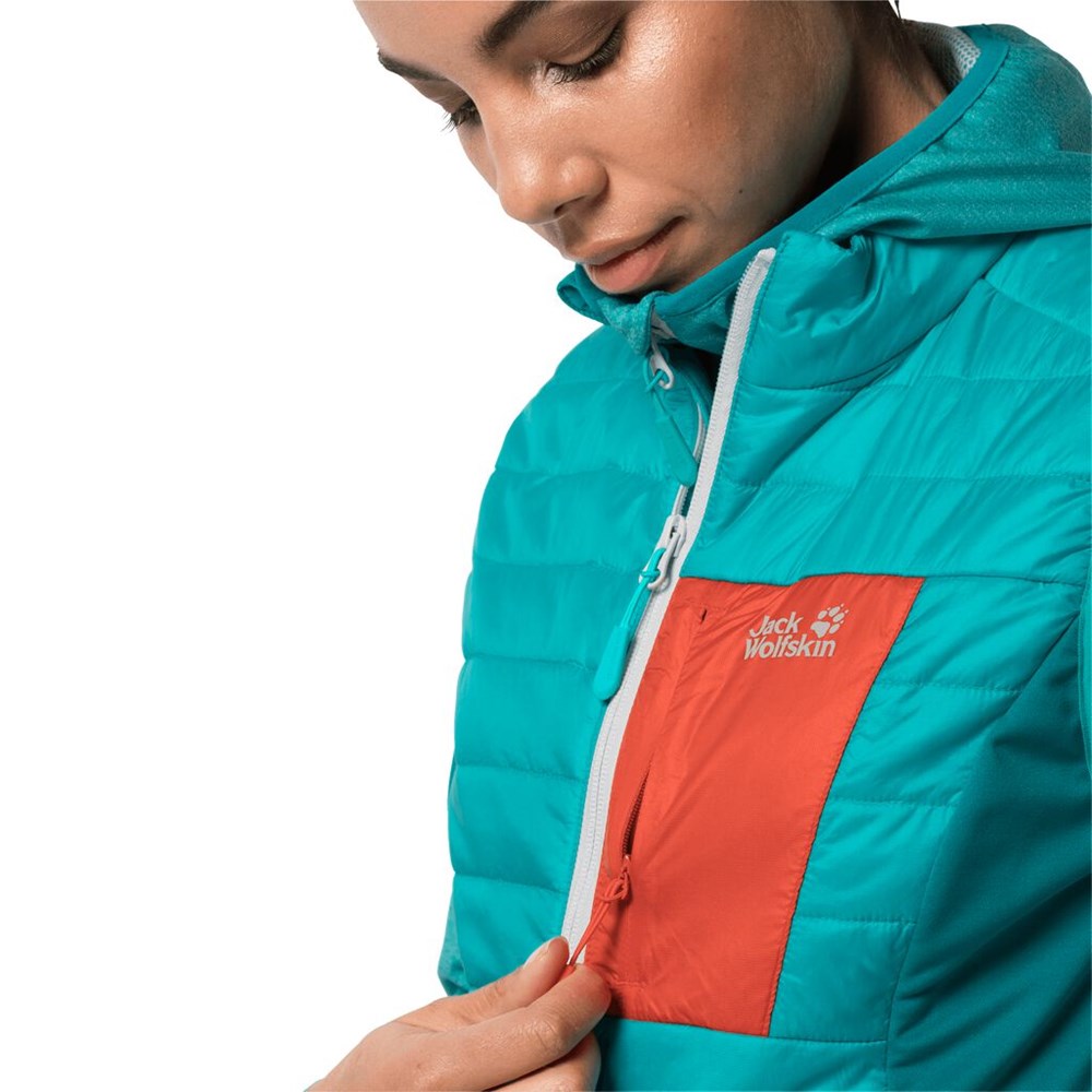 Chaquetas Aislantes Jack Wolfskin Routeburn Mujer Turquesa Claro | VC3470562