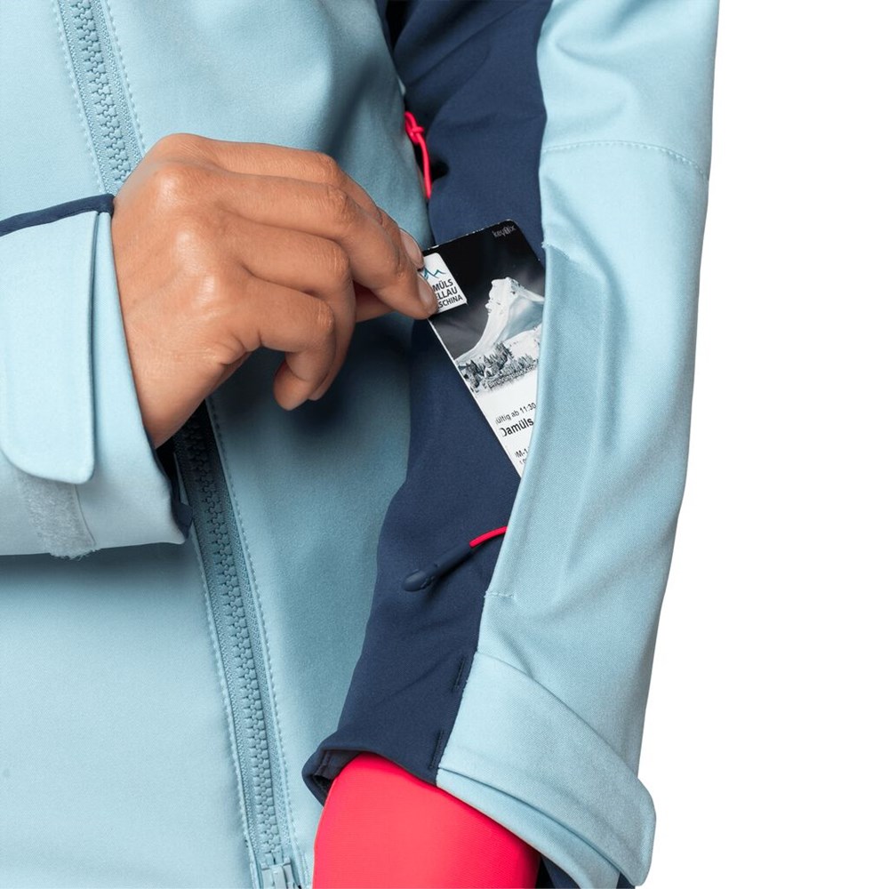 Chaquetas De Esquí Jack Wolfskin Monterosa Mujer Azules | UA3520986