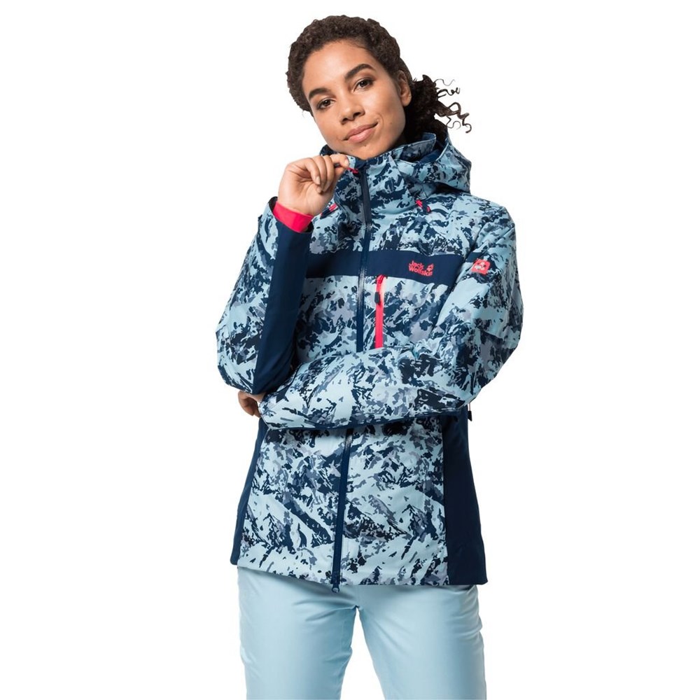 Chaquetas De Esquí Jack Wolfskin Panorama Peak Mujer Azules | UH9762503