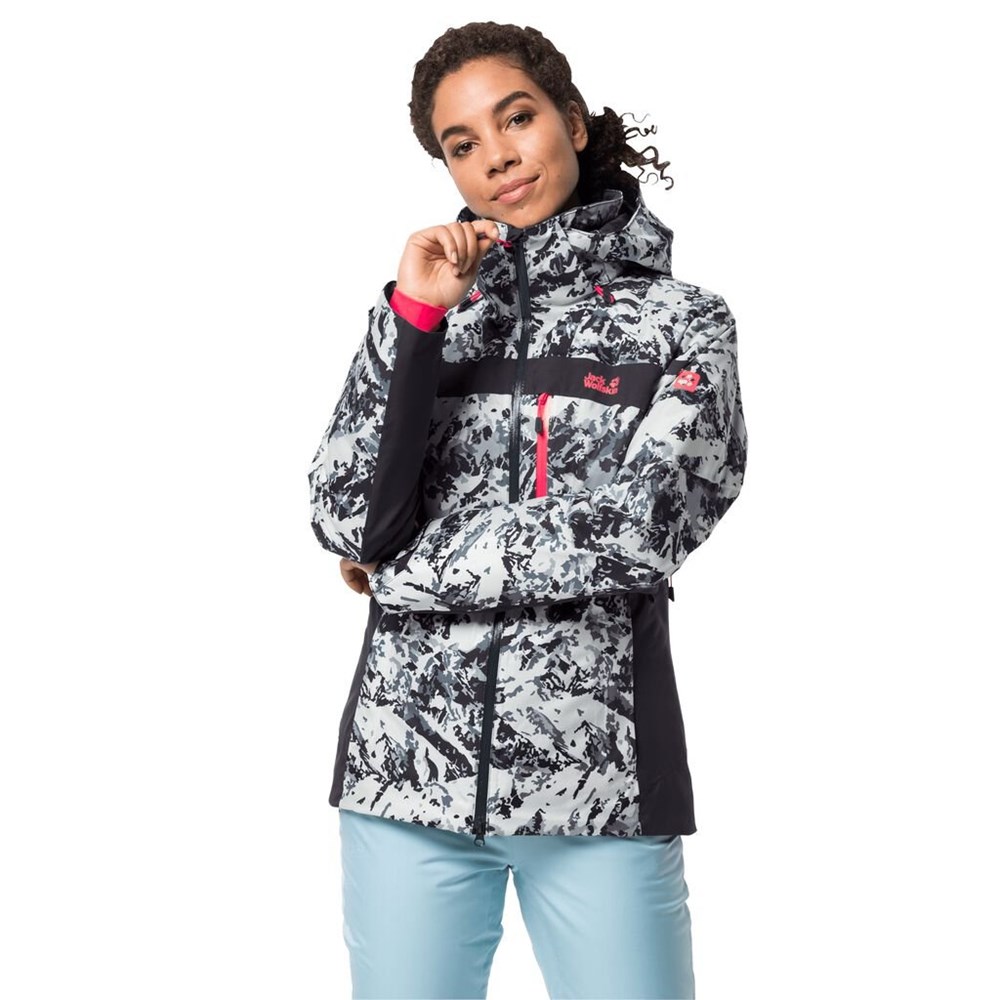 Chaquetas De Esquí Jack Wolfskin Panorama Peak Mujer Black/White | DQ3965078