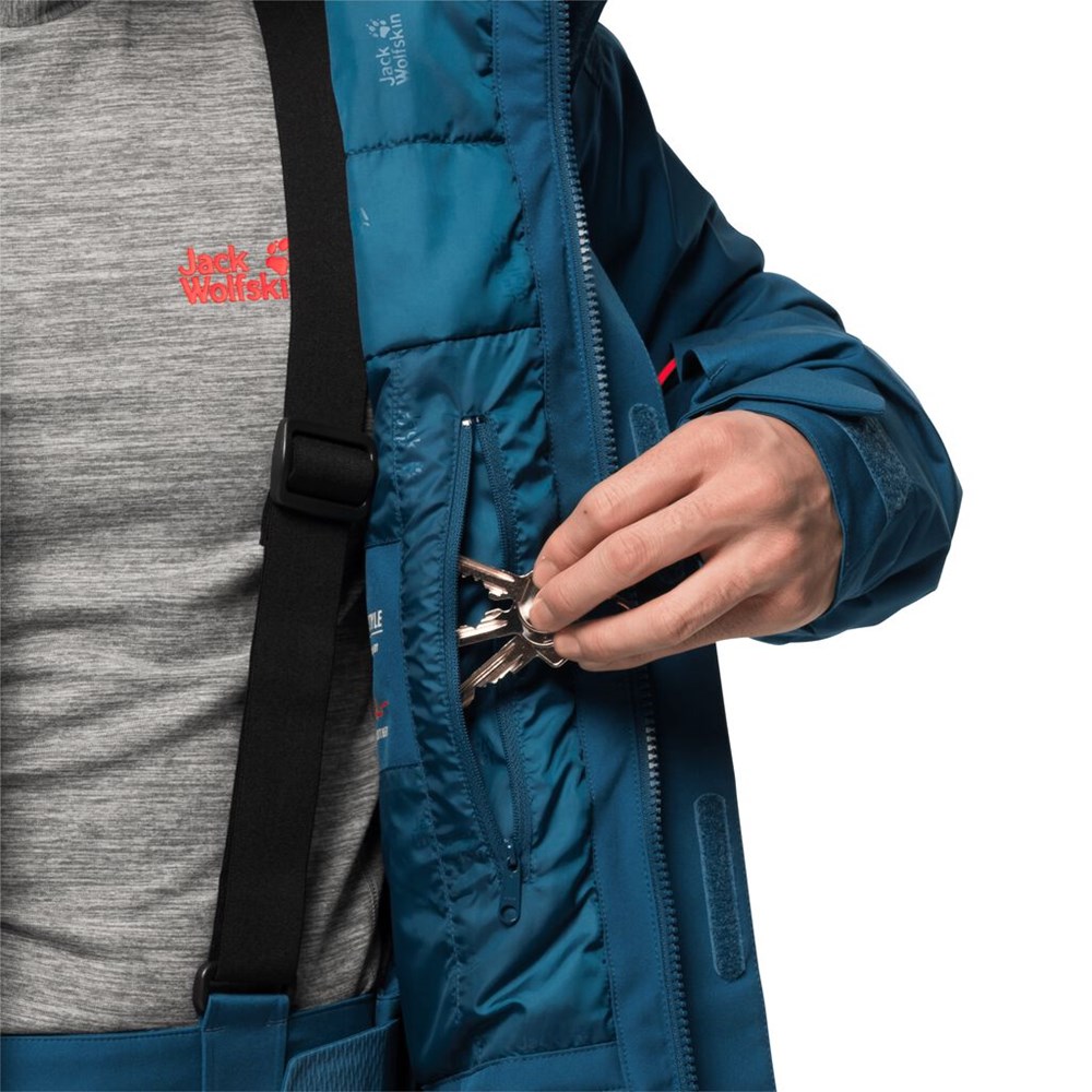 Chaquetas De Esquí Jack Wolfskin Snow Summit Hombre Azules | KF1378206