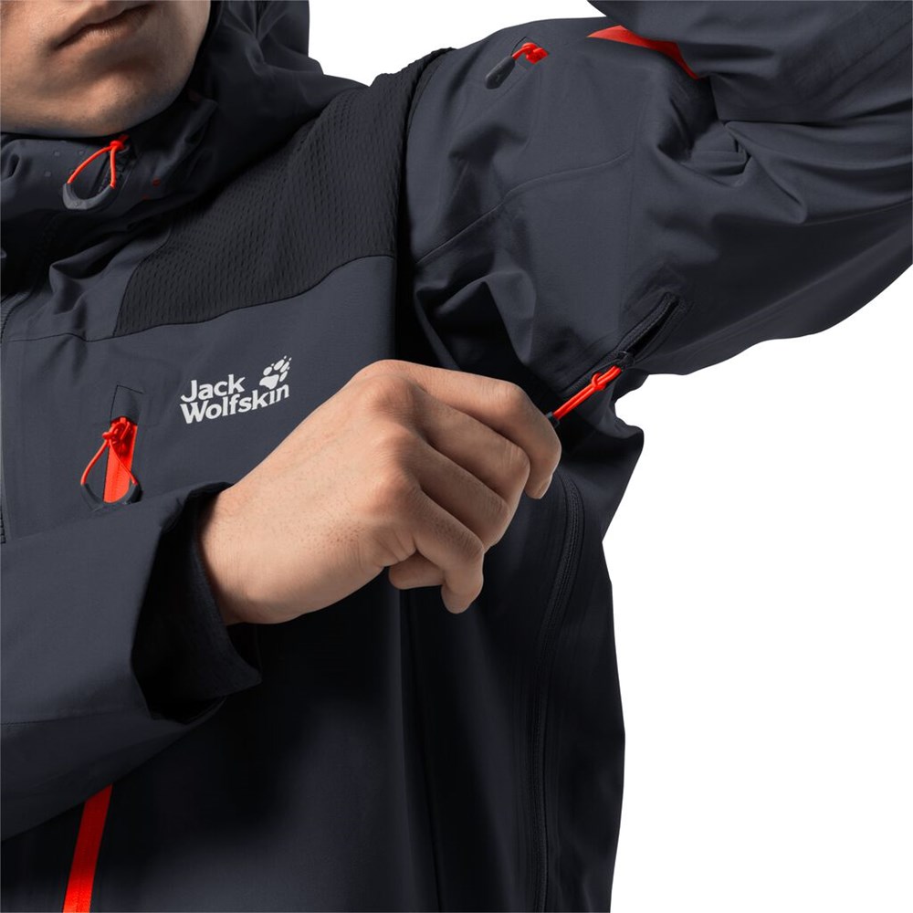 Chaquetas De Esquí Jack Wolfskin Solitude Mountain Hombre Negros | YA4859063