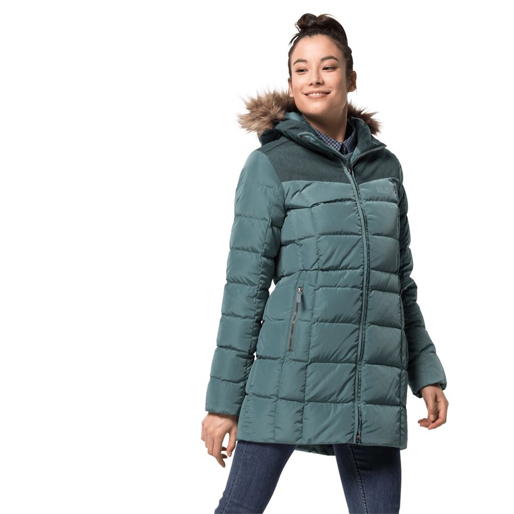 Chaquetas De Invierno Jack Wolfskin Baffin Island Mujer Verdes Claro | UO6138940