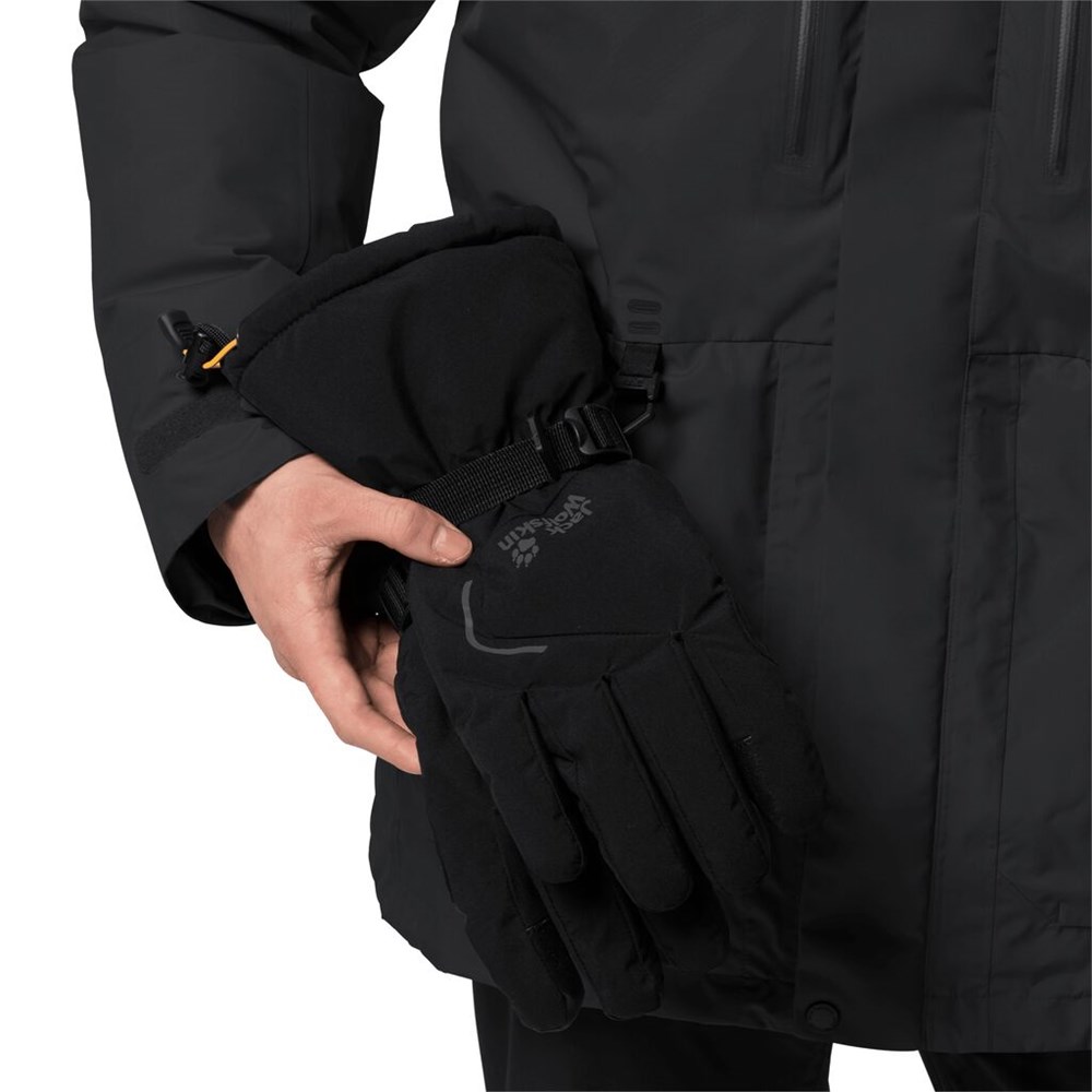 Chaquetas De Invierno Jack Wolfskin North Ice Hombre Negros | ZX5437921