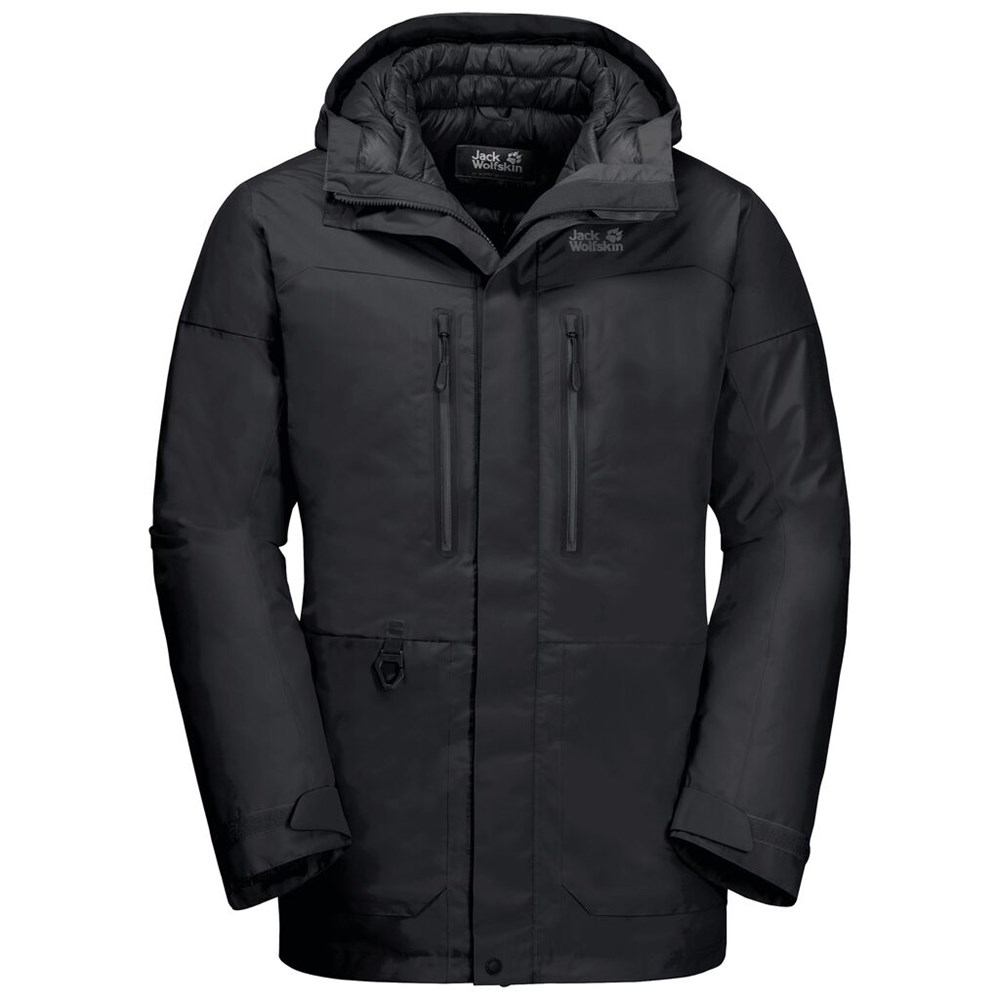 Chaquetas De Invierno Jack Wolfskin North Ice Hombre Negros | ZX5437921