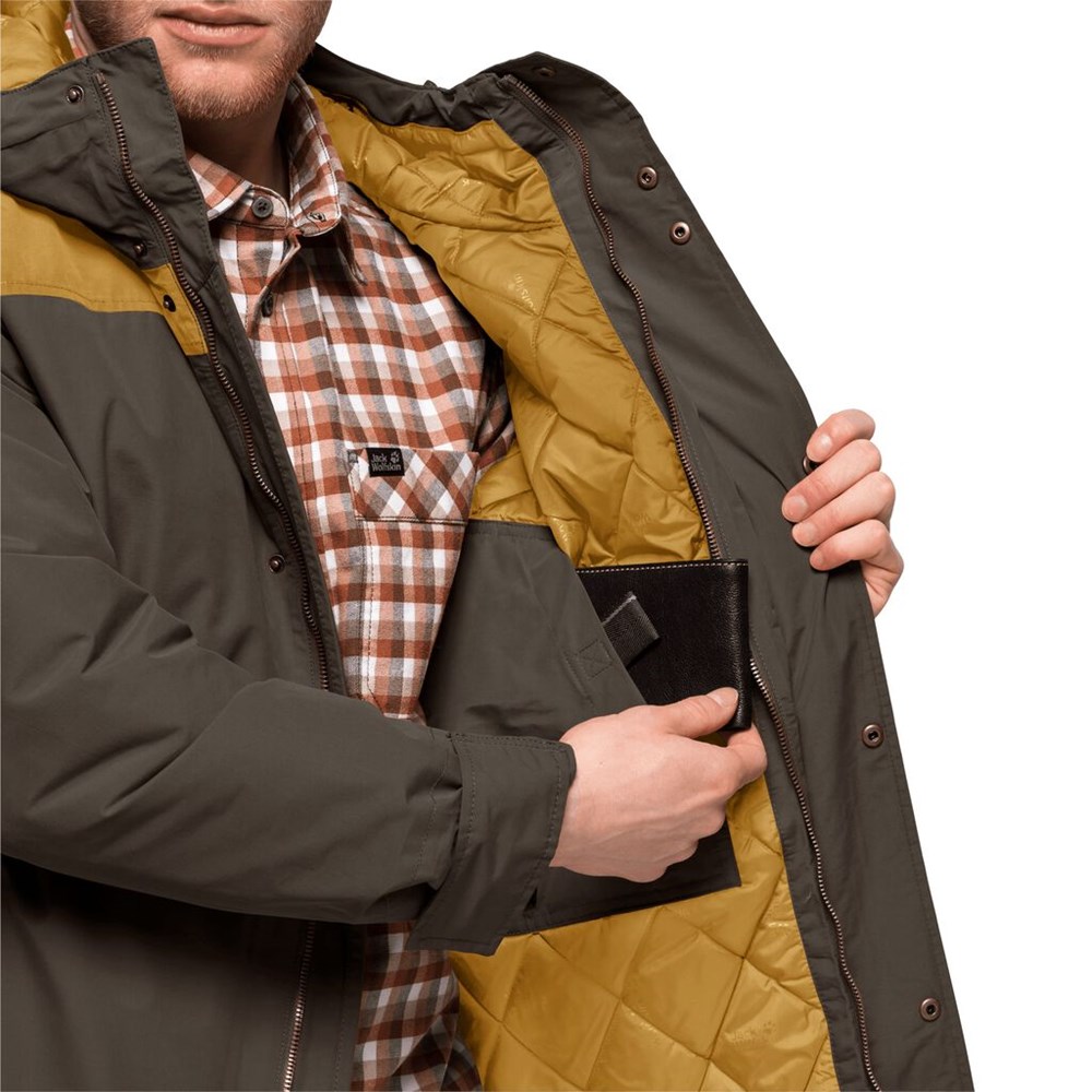 Chaquetas De Invierno Jack Wolfskin Oakwood Hombre Grises Marrom | NC7502189