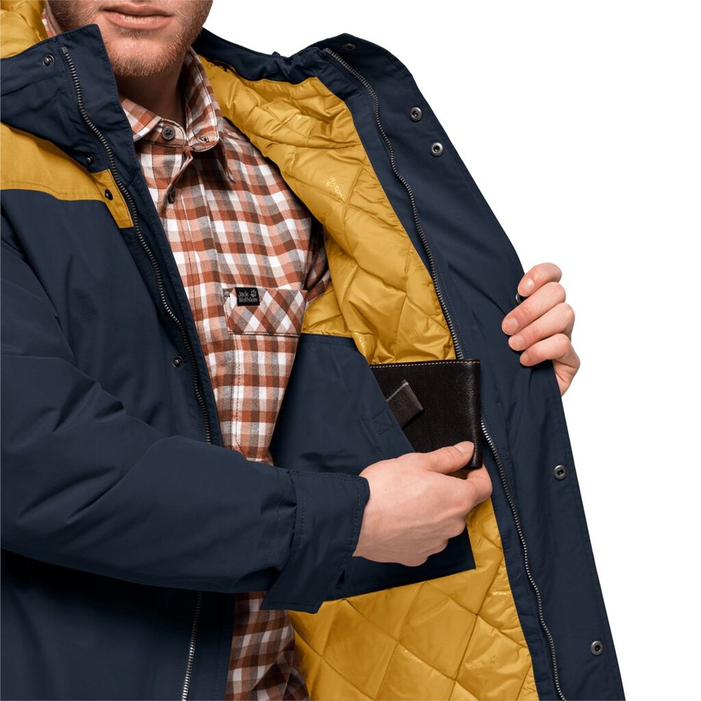 Chaquetas De Invierno Jack Wolfskin Oakwood Hombre Azules | PM5146780