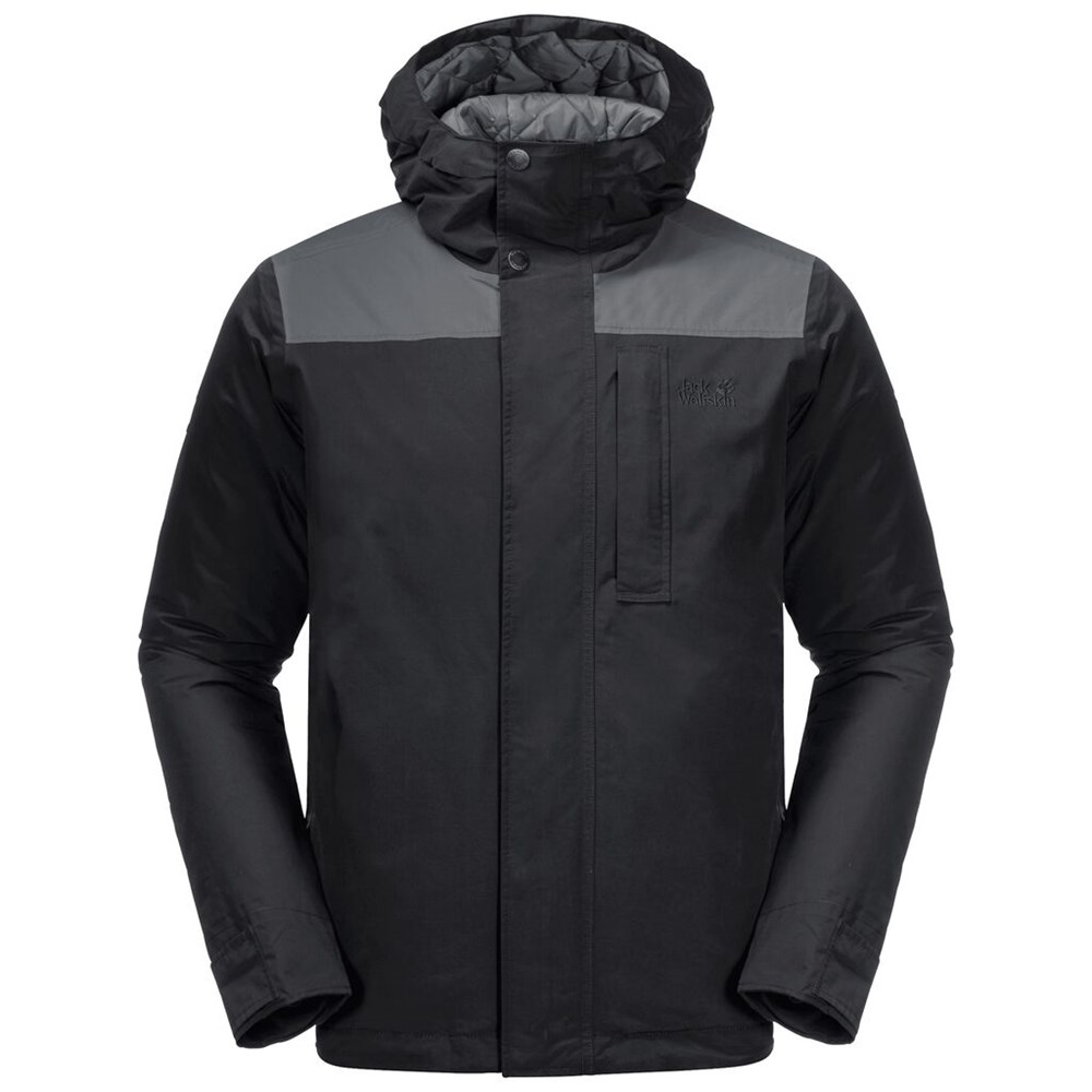 Chaquetas De Invierno Jack Wolfskin Oakwood Hombre Negros | TP2079138