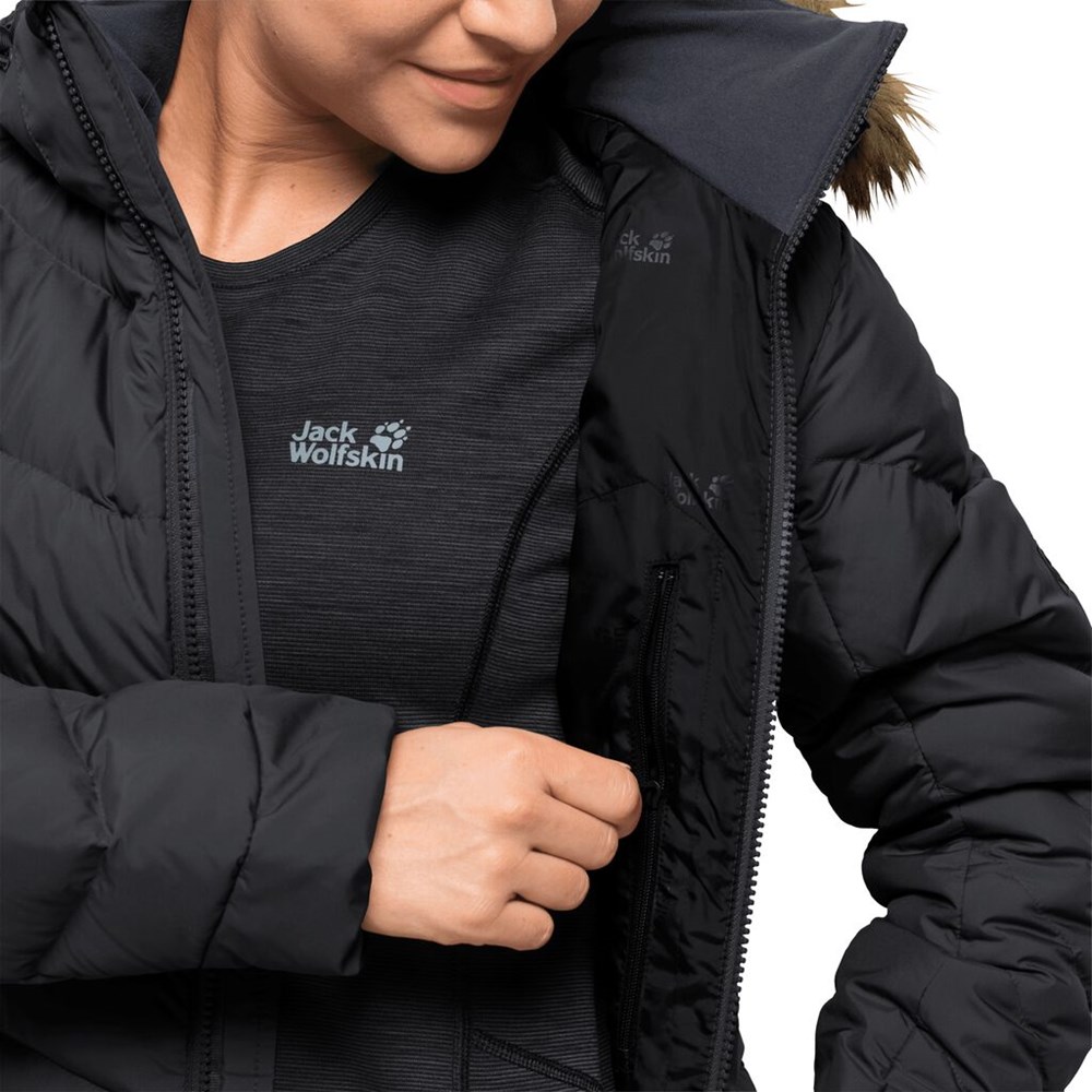 Chaquetas De Invierno Jack Wolfskin Selenium Bay Mujer Negros | GU4658901