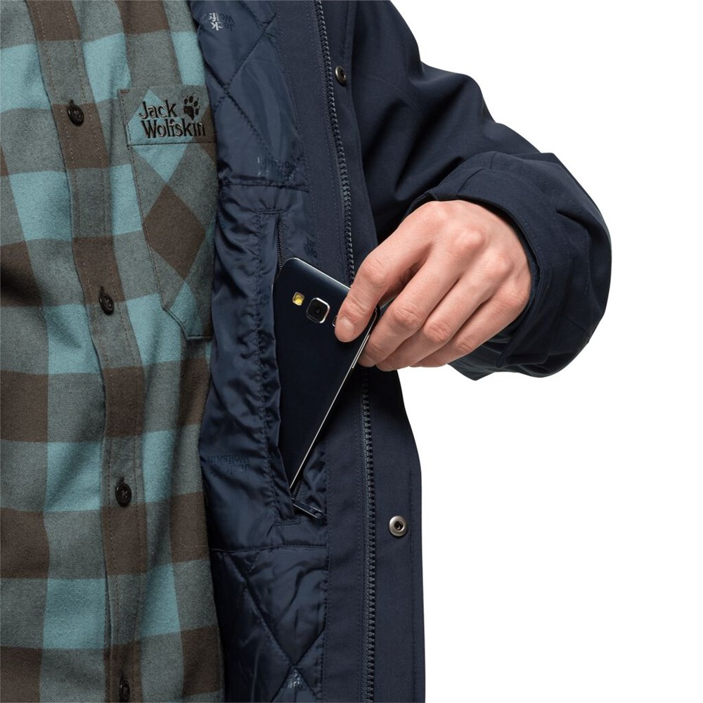 Chaquetas De Invierno Jack Wolfskin West Hombre Azules | XC6835792