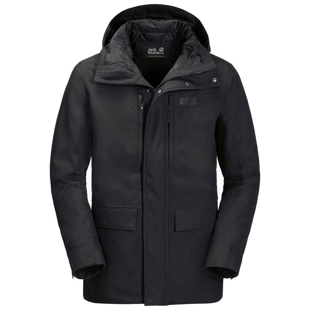 Chaquetas De Invierno Jack Wolfskin West Hombre Negros | TY7805149