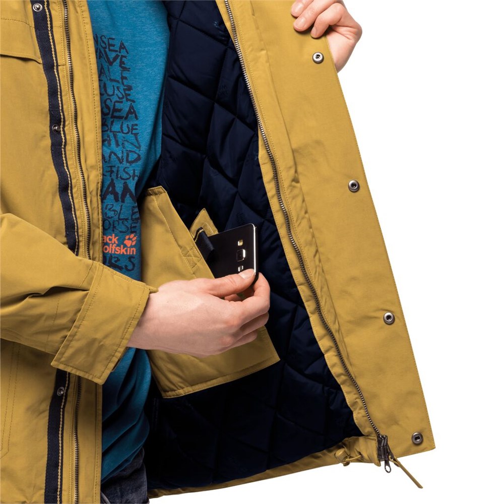 Chaquetas De Invierno Jack Wolfskin Wildwood Hombre Dorados | TS3850719