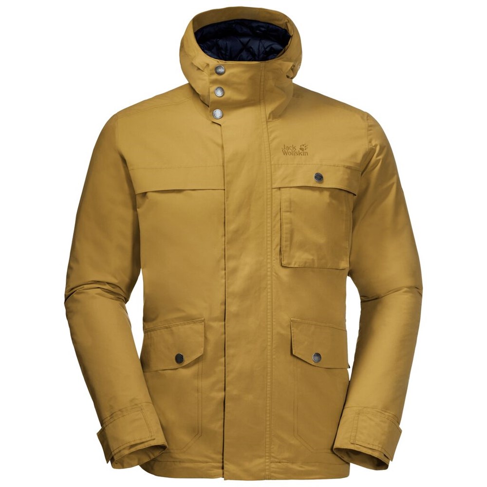 Chaquetas De Invierno Jack Wolfskin Wildwood Hombre Dorados | TS3850719