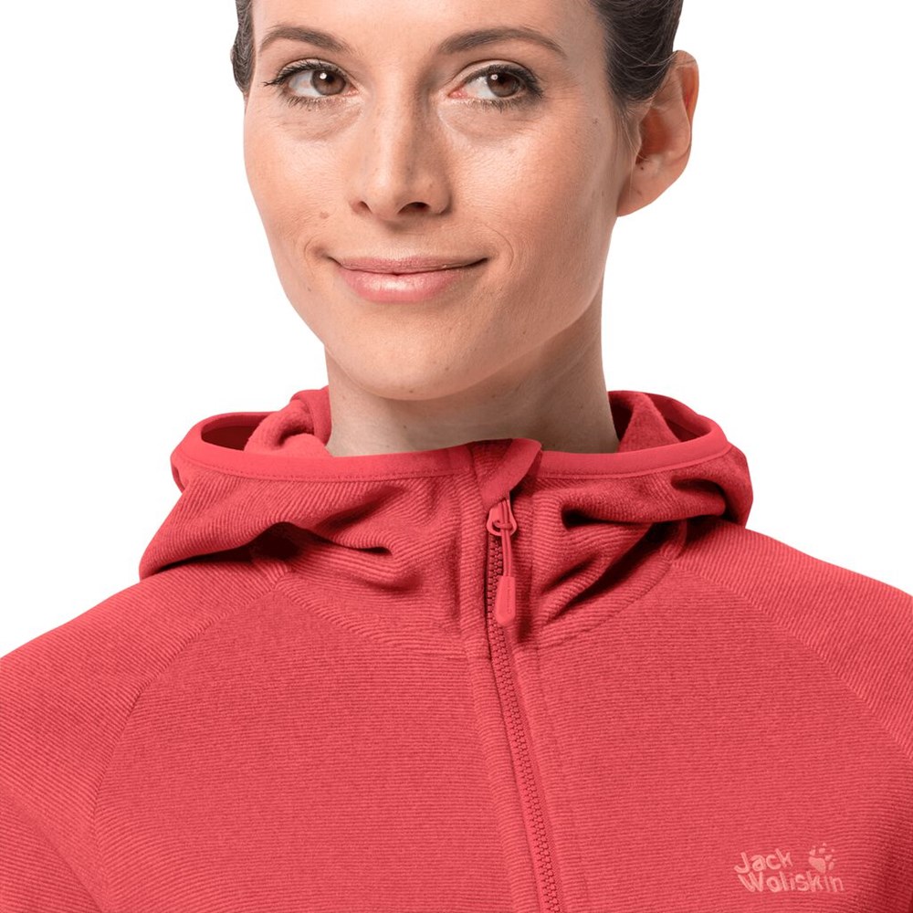 Chaquetas De Lana Jack Wolfskin Arco Mujer Rojos | CF7361598