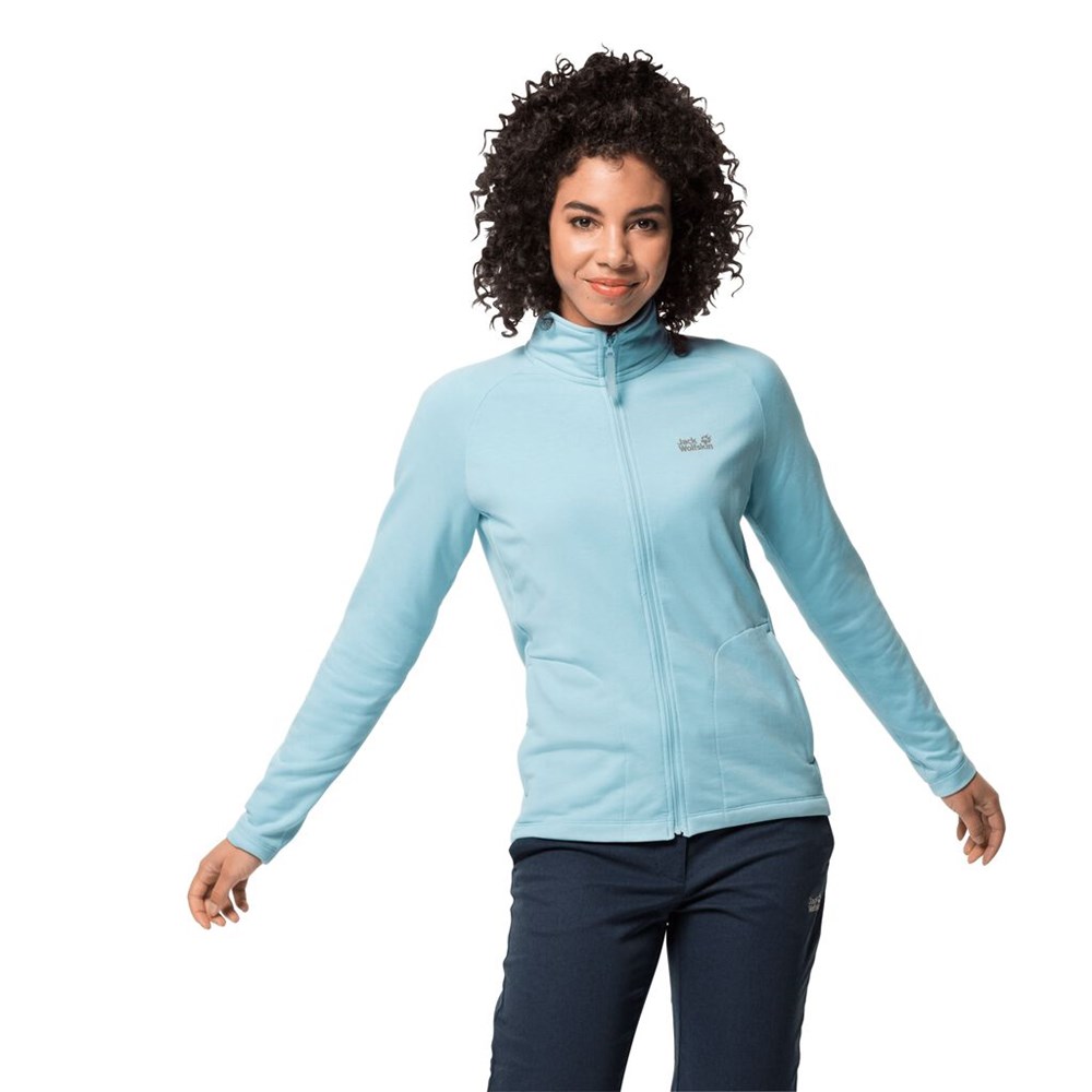 Chaquetas De Lana Jack Wolfskin Jwp Midlayer Mujer Azules | EQ1340576