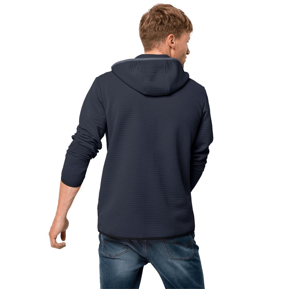 Chaquetas De Lana Jack Wolfskin Modesto Hooded Hombre Azules | FE0316847