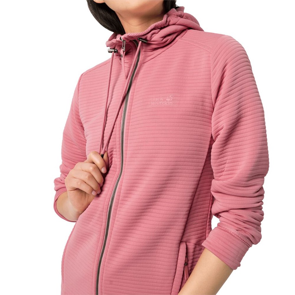 Chaquetas De Lana Jack Wolfskin Modesto Hooded Mujer Rosas | LX1406278