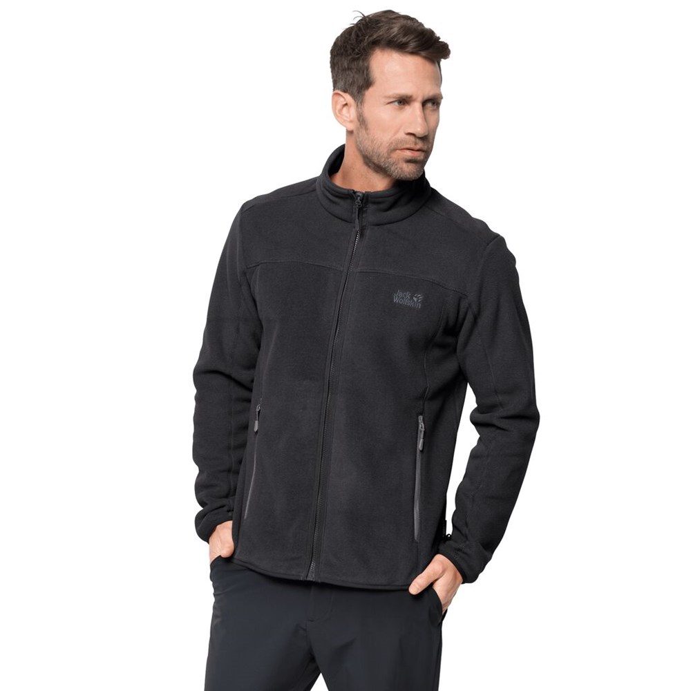 Chaquetas De Lana Jack Wolfskin Moonshine Altis Hombre Negros | FJ4791536