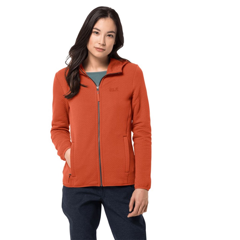 Chaquetas De Lana Jack Wolfskin Natori Hooded Mujer Naranjas | KE3027845